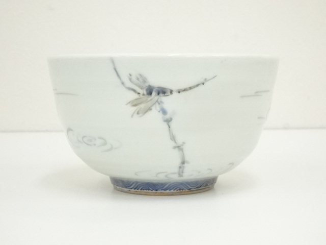 道具 ] - 道具 曽根幸風（洛東幸風）造 染付色彩蜻蛉図茶碗（共箱